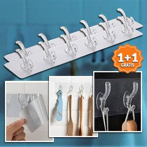 Fleksibilna samoljepljiva vješalica sa 6 kuka (1+1 gratis) | HEXHOOK