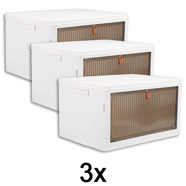 3x Kutija za pohranu s poklopcem – spremna za 2 minute, bez alata | ORGABOX
