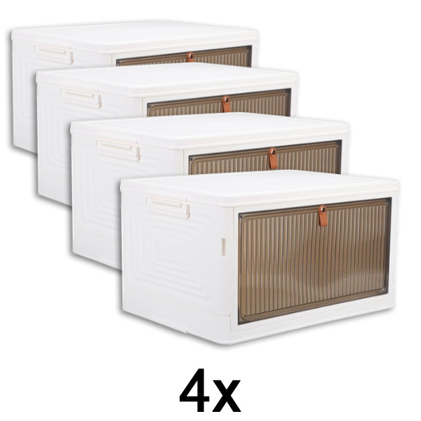 4x Kutija za pohranu s poklopcem – spremna za 2 minute, bez alata | ORGABOX