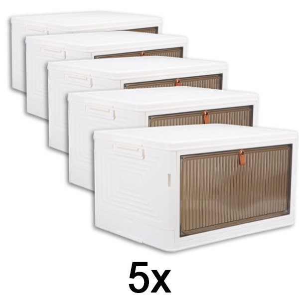 5x Kutija za pohranu s poklopcem – spremna za 2 minute, bez alata | ORGABOX