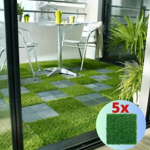 Dekorativne pločice od umjetne trave (5 kom) | GRASSTILE